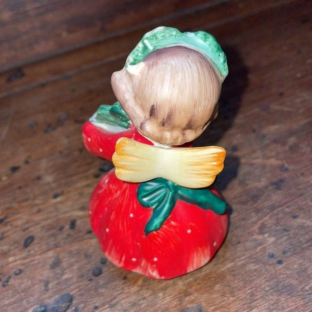 Vtg Lefton ceramic Christmas‎ angel holding a lyre/as is
